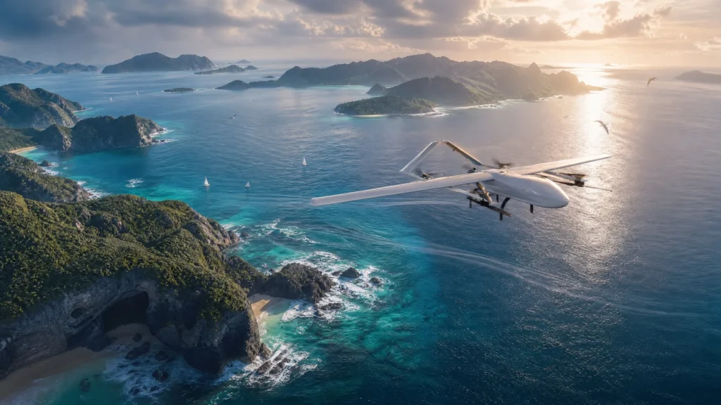 CQ180A heavy cargo VTOL UAV, 200 kg MTOW, 12 h endurance